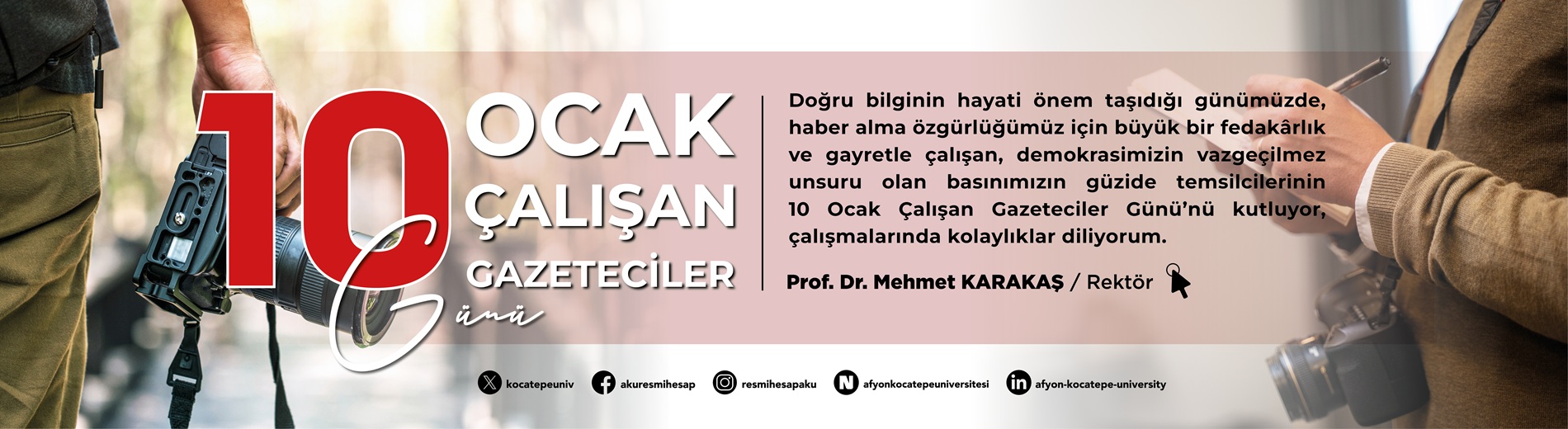 10 Ocak Çalışan Gazeteciler Günü