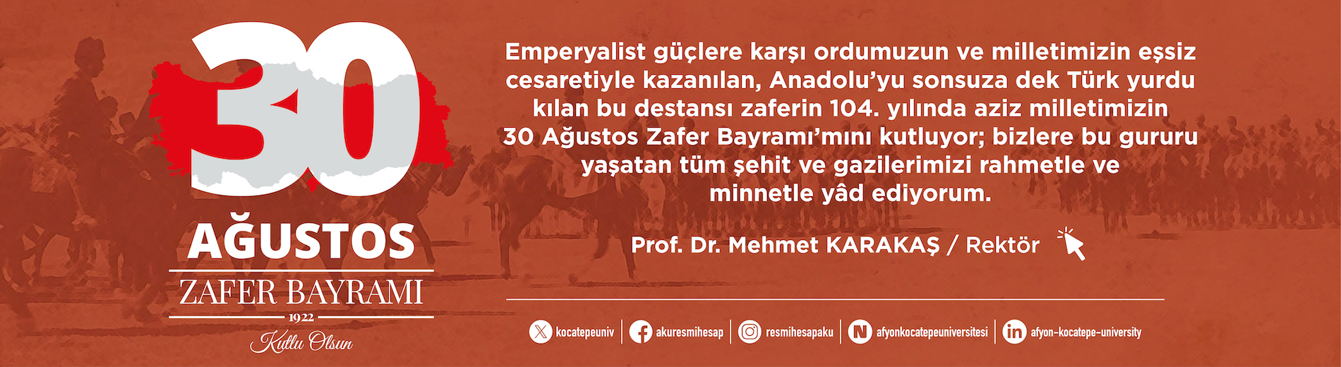 30 Ağustos Zafer Bayramı Mesajı 30 Ağustos Zafer Bayramı Mesajı