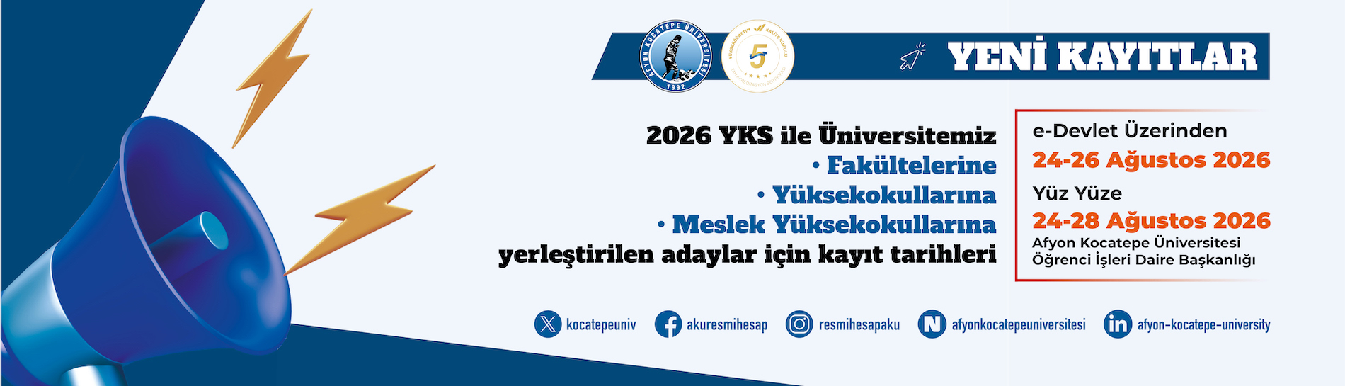 YKS YENİ KAYITLAR 2026 YKS YENİ KAYITLAR 2026