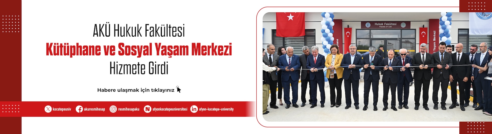 HUKUK FAKÜLTESİ KÜTÜPHANE VE SOSYAL YAŞAM MERKEZİ AÇILIŞ DUYURUSU HUKUK FAKÜLTESİ KÜTÜPHANE VE SOSYAL YAŞAM MERKEZİ AÇILIŞ DUYURUSU