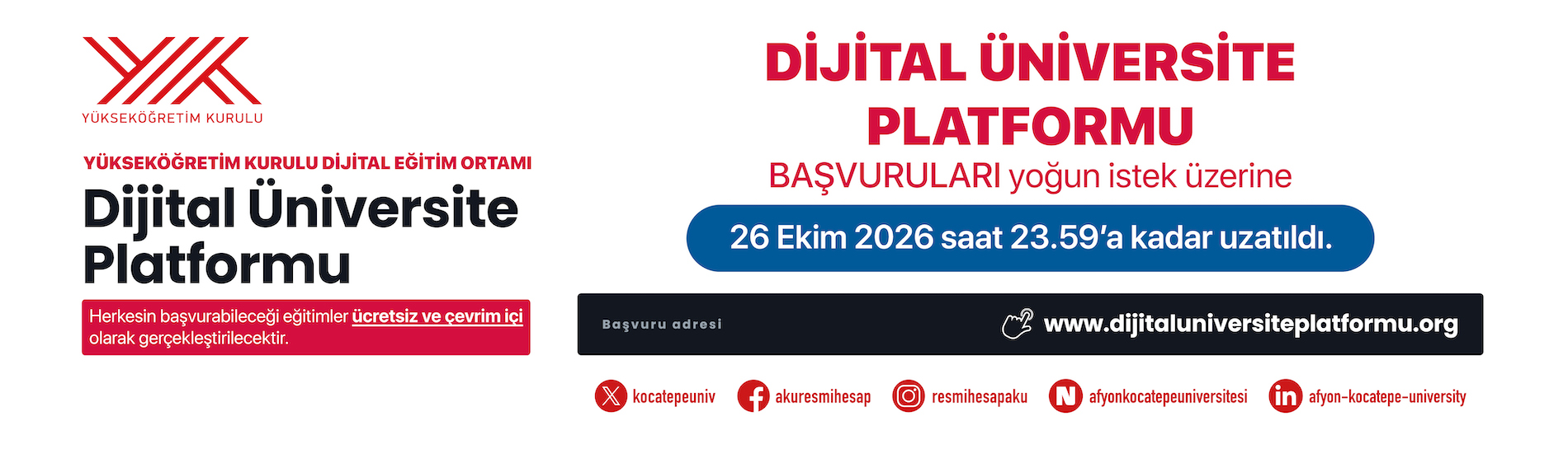 Dijital Üniversite Platformu Duyurusu 2026